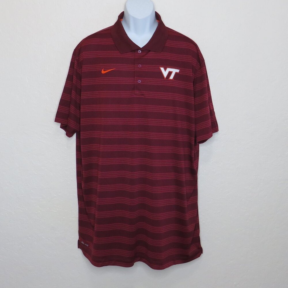 Nike* Men's Short Sleeve 3 Button Straight Hem Stripe Pullover Polo Shirt~ XXL